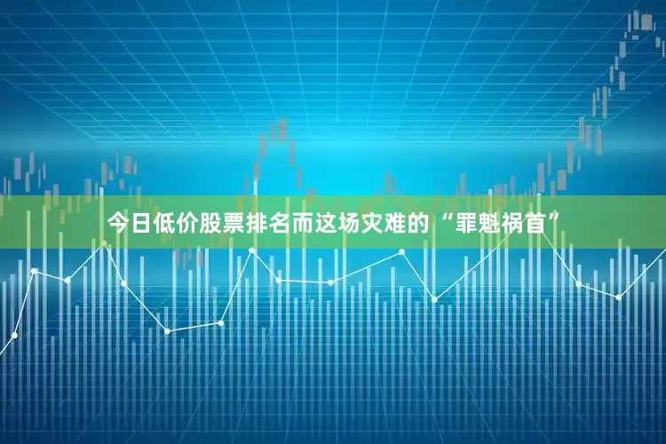 今日低价股票排名而这场灾难的 “罪魁祸首”